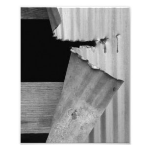 Metaal met rippen (afdrukken) foto afdruk