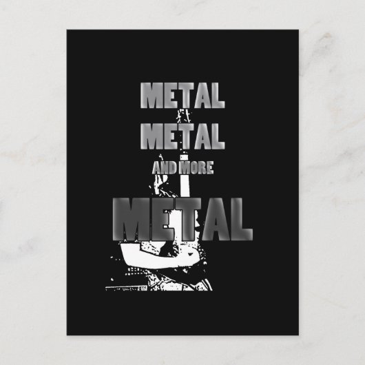 Metaal, metaal en meer briefkaart (Voorkant)