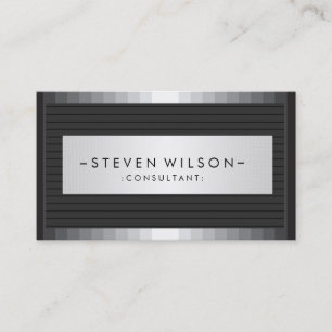 Metaal Modern Professional Elegant Zwart Visitekaartje