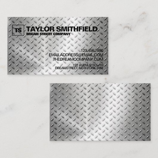 Metaal modern professioneel Visitekaartje (Voorkant / Achterkant)