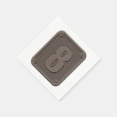 Metaal Nummer Acht Papieren Servetten (Hoek)