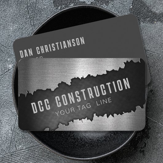 Metaal Ogend Mannelijk Modern Minimalistisch Koel Visitekaartje