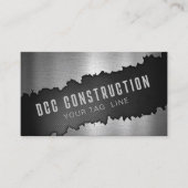 Metaal Ogend Mannelijk Modern Minimalistisch Koel Visitekaartje (Voorkant)