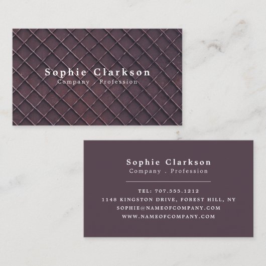 Metaal omheining raster, bijtend visitekaartje (Voorkant / Achterkant)