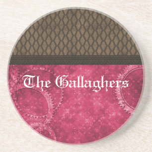 Metaal Onderzetter Steampunk, Roze