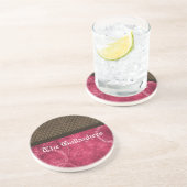 Metaal Onderzetter Steampunk, Roze (Zijkant)