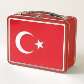 Metaal onroestvrijzegel met Turkse vlag (Voorkant)