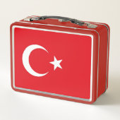 Metaal onroestvrijzegel met Turkse vlag (Achterkant)