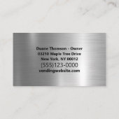 Metaal ontwerp van leverancier van voedsel-snack v visitekaartje (Achterkant)