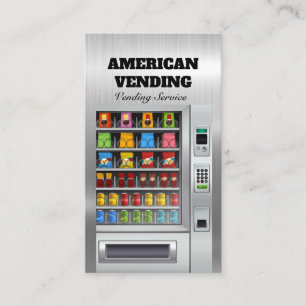 Metaal ontwerp van leverancier van voedsel-snack v visitekaartje