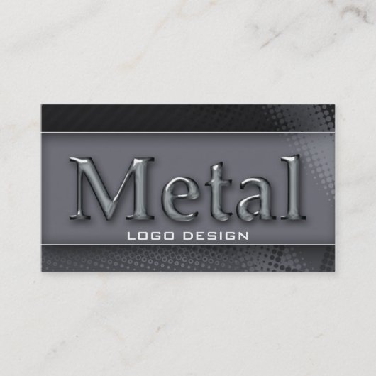 METAAL ONTWERP VAN LOGO D | Visitekaartjes voor de (Voorkant)