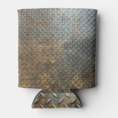 Metaal oppervlak, reflecterende textuur achtergron blikjeskoeler (Voorkant)