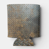 Metaal oppervlak, reflecterende textuur achtergron blikjeskoeler (Achterkant)