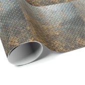 Metaal oppervlak, reflecterende textuur achtergron cadeaupapier (Rol Hoek)
