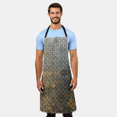 Metaal oppervlak, reflecterende textuur achtergron schort (Gedragen)