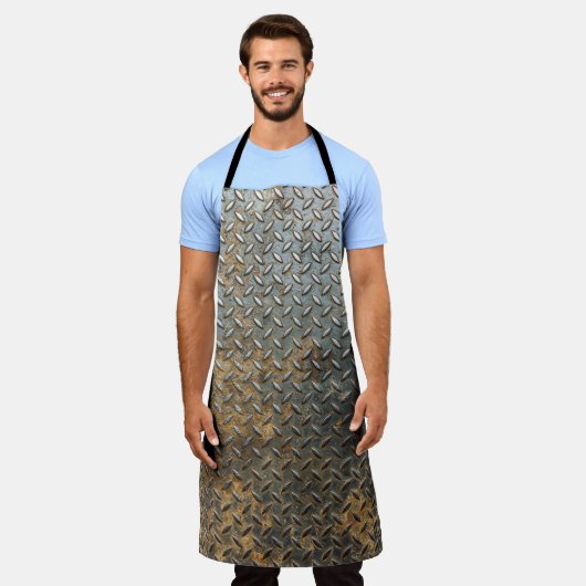 Metaal oppervlak, reflecterende textuur achtergron schort (Gedragen)