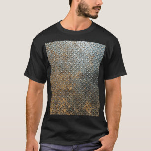 Metaal oppervlak, reflecterende textuur achtergron t-shirt