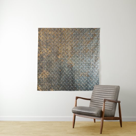 Metaal oppervlak, reflecterende textuur achtergron wandkleed (In Situ (horizontaal))