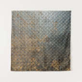 Metaal oppervlak, reflecterende textuur achtergron wandkleed (Voorkant)