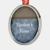 Metaal Ornament Steampunk, blauw (Links)