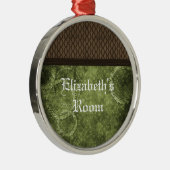 Metaal Ornament Steampunk, groen (Rechts)