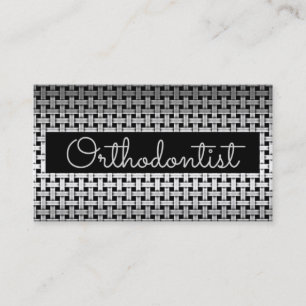 Metaal orthodontist Visitekaartje
