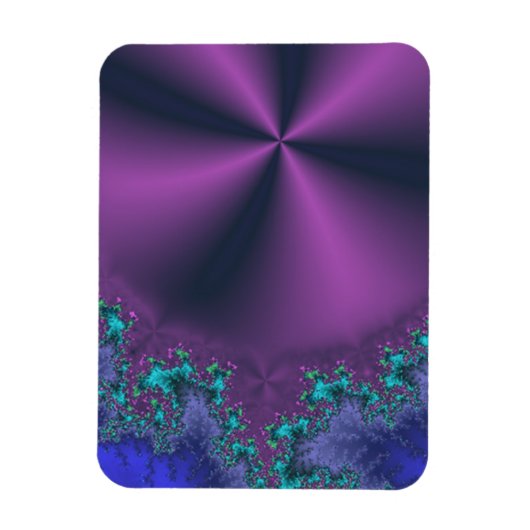 Metaal Paars kanon met Aqua Foam Abstract Magneet (Verticaal)