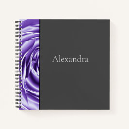 Metaal Paars Roos Spiral Notitieboek