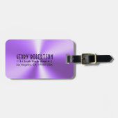 Metaal Paarse Roestvrij staalblik Bagagelabel (Voorkant horizontaal)