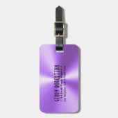 Metaal Paarse Roestvrij staalblik Bagagelabel (Voorkant verticaal)
