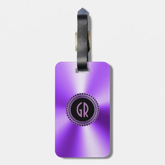 Metaal Paarse Roestvrij staalblik Bagagelabel (Achterkant verticaal)
