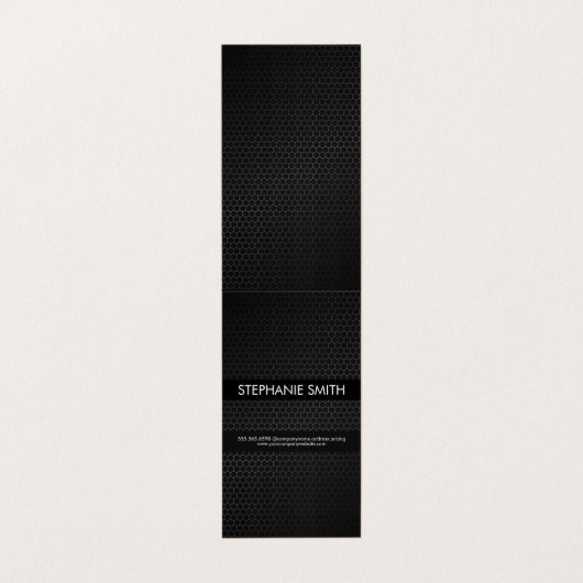 Metaal patroon visitekaartje (Buitenkant ongevouwen)