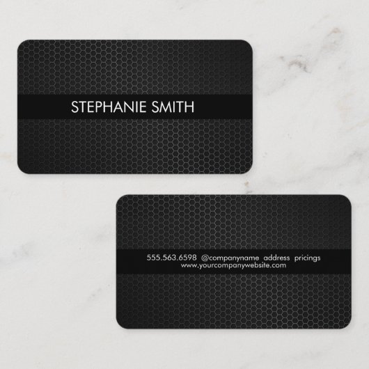 Metaal patroon visitekaartje (Voorkant / Achterkant)