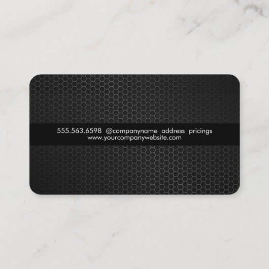 Metaal patroon visitekaartje (Achterkant)