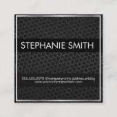 Metaal Patroon Zilveren Rand Vierkante Visitekaartje (Voorkant)