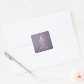 Metaal pinstriping vierkante sticker (Envelop)
