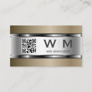 Metaal   Qr-code   Monogram Visitekaartje