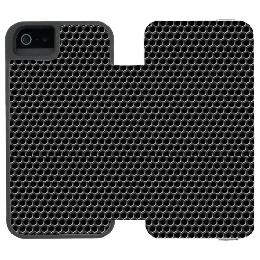 Metaal rasterpatroon - achtergrond incipio iPhone portemonnee hoesje (Agenda Open)