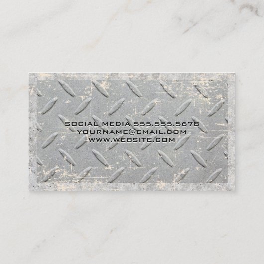 Metaal rasterpatroon | Grunge | Semi Truck Visitekaartje (Achterkant)