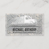 Metaal rasterpatroon | Grunge | Semi Truck Visitekaartje (Voorkant)