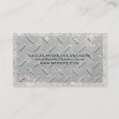 Metaal rasterpatroon | Grunge Visitekaartje (Achterkant)