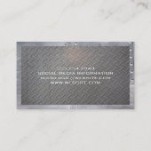 Metaal rasterpatroon | Rivieren Visitekaartje (Achterkant)