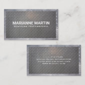 Metaal rasterpatroon | Rivieren Visitekaartje (Voorkant / Achterkant)
