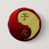 Metaal Rat Ronde Button 5,7 Cm (Voorkant)