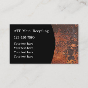 Metaal Recycling Moderne Roestige Zakelijke Kaarte Visitekaartje