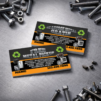 Metaal Recycling Zakelijke Kaart Engels-Spaans Visitekaartje