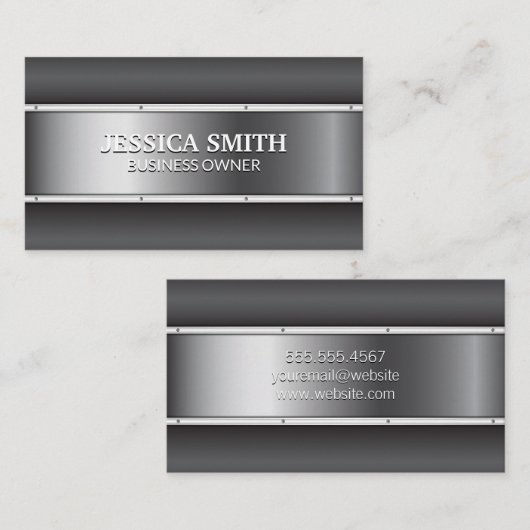 metaal | Rivieren | Metaal Visitekaartje (Voorkant / Achterkant)