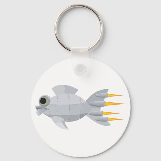 Metaal Rocket Fish Sleutelhanger (Voorkant)