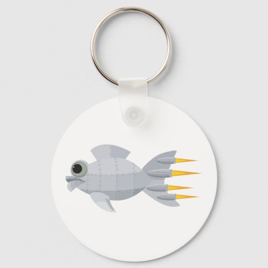 Metaal Rocket Fish Sleutelhanger (Achterkant)