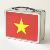 Metaal roestvrij koffertje met Vietnam vlag (Achterkant)